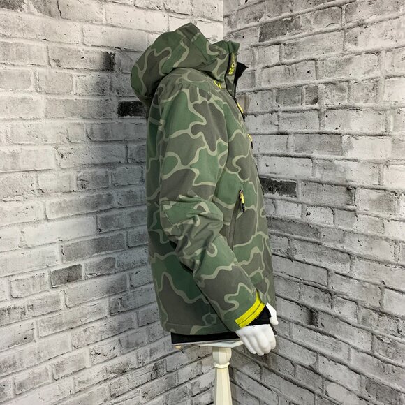 Rip Curl Snowboarding Jacket Green Camo HoodedSnow Ski Coat - Picture 4 of 16